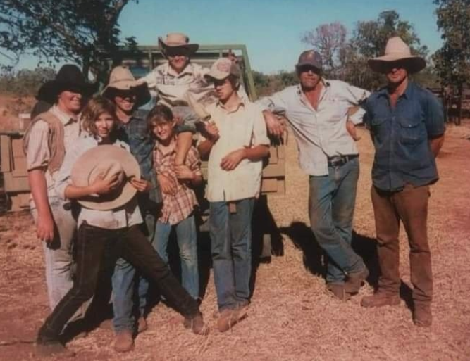Donal Sullivan with a cattle station crew near Katherine in the Northern Territory