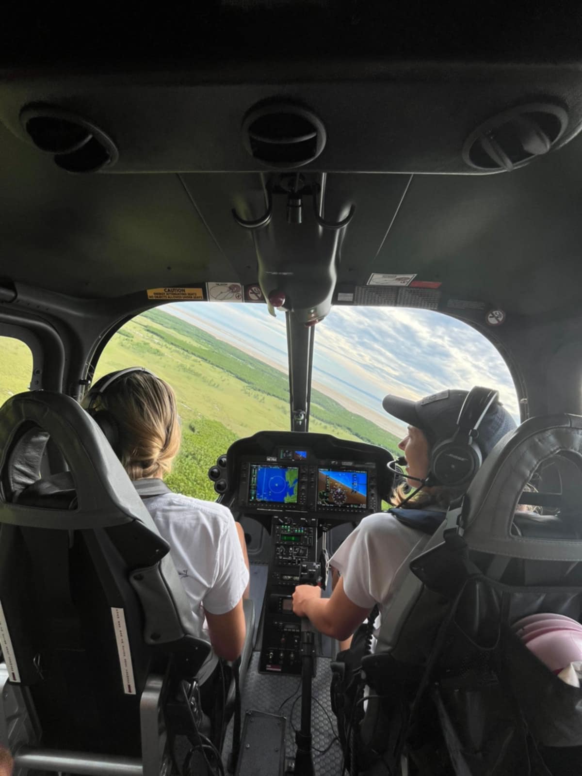 Helicopter pilot Donal Sullivan during her commercial flying career in Western Australia