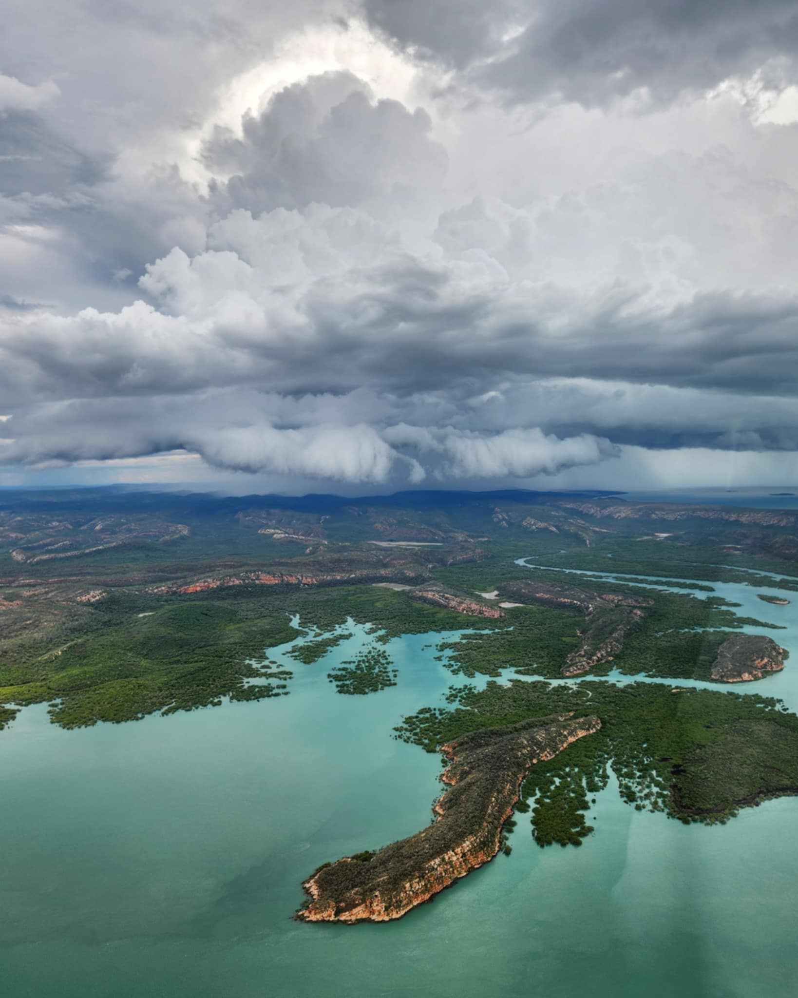 Aerial view from a helicopter over remote Western Australia