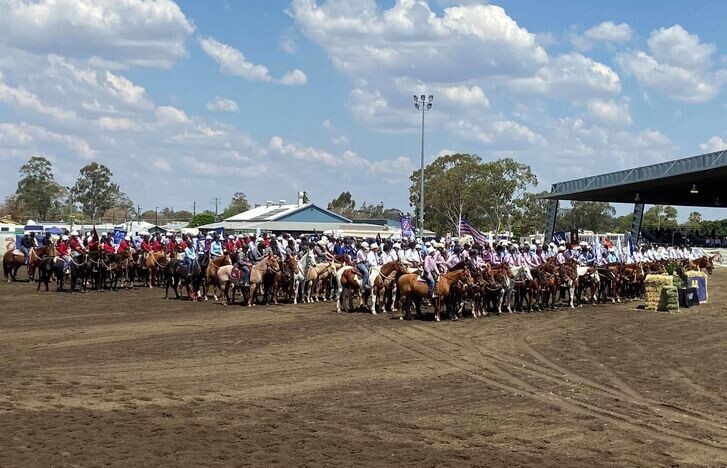 Student campdraft competitor representing their school at Pittsworth