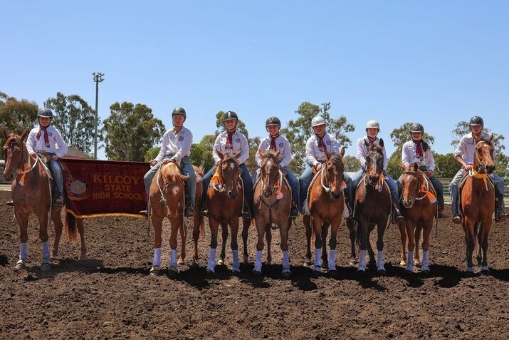 Kilcoy school students participating in the High School Campdraft Percentile Cup