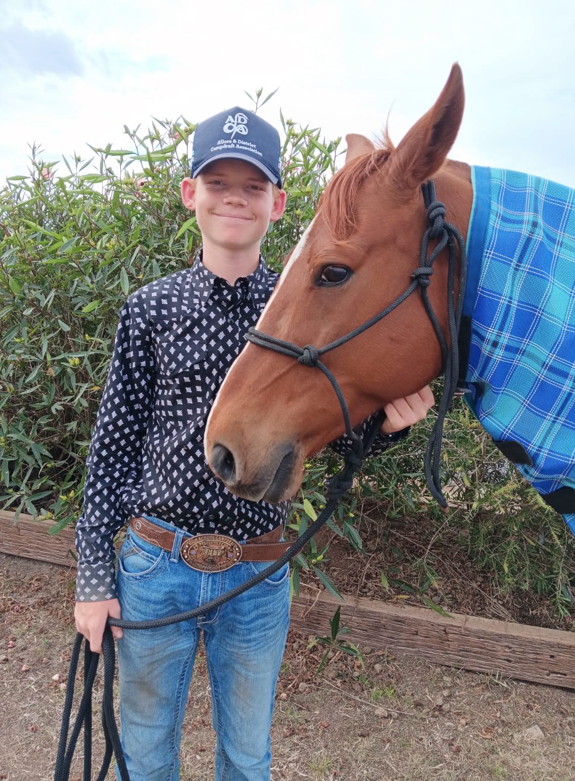 Hayden Tubman with his horse