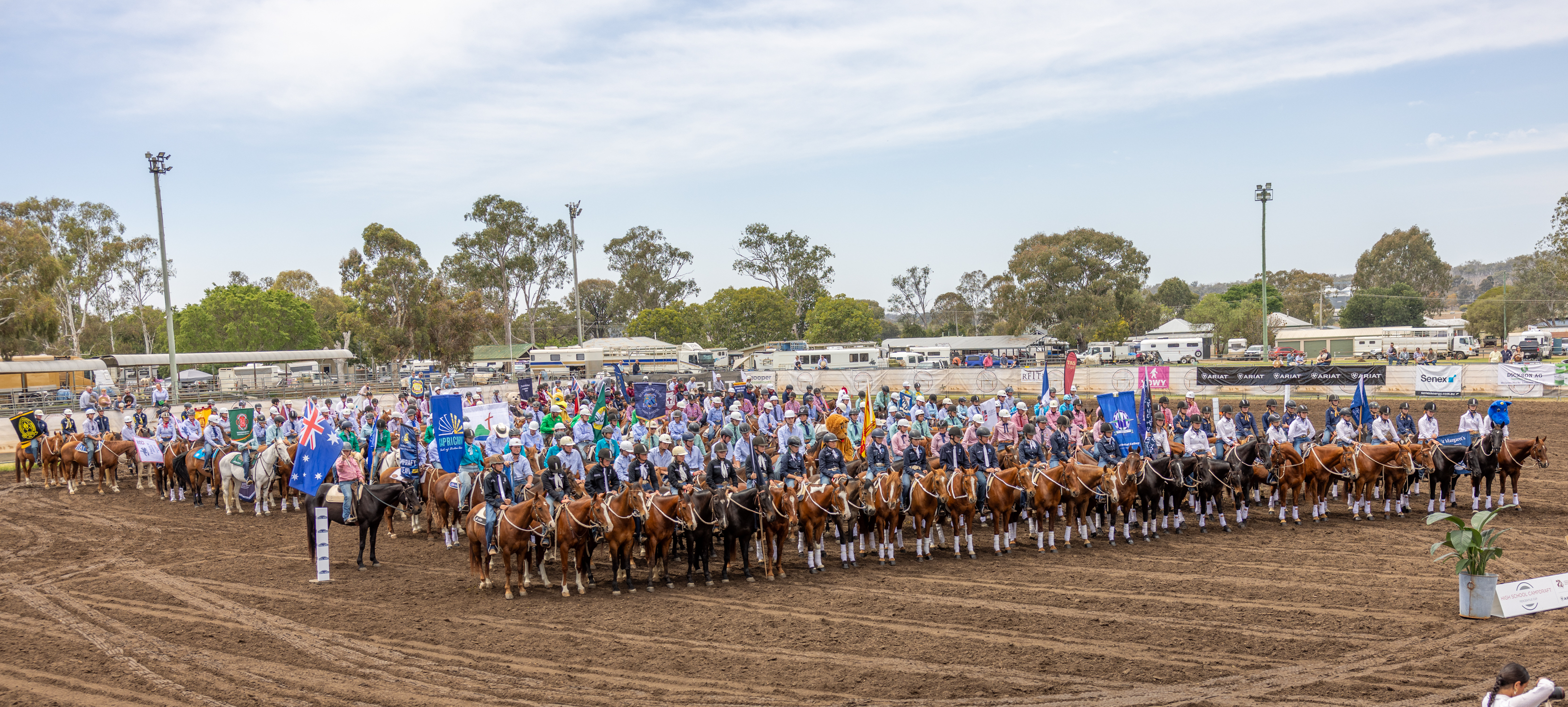School representatives on parade at the High School Campdraft