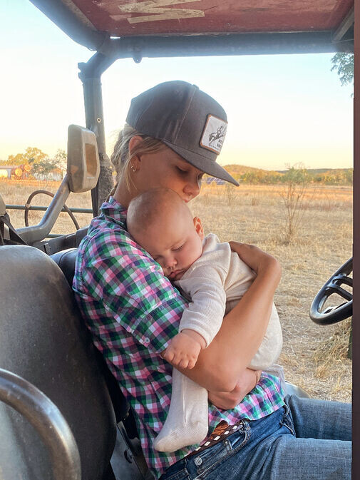Holly Gorroick taking children around a Northern Territory cattle station on an ATV
