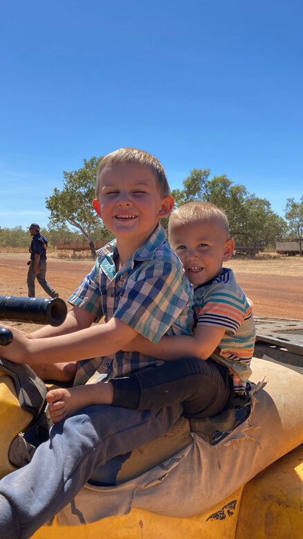 Children exploring a Northern Territory cattle station with their Governess