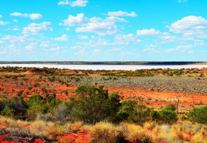 The rangeland landscape of Lyndavale Station south-west of Alice Springs