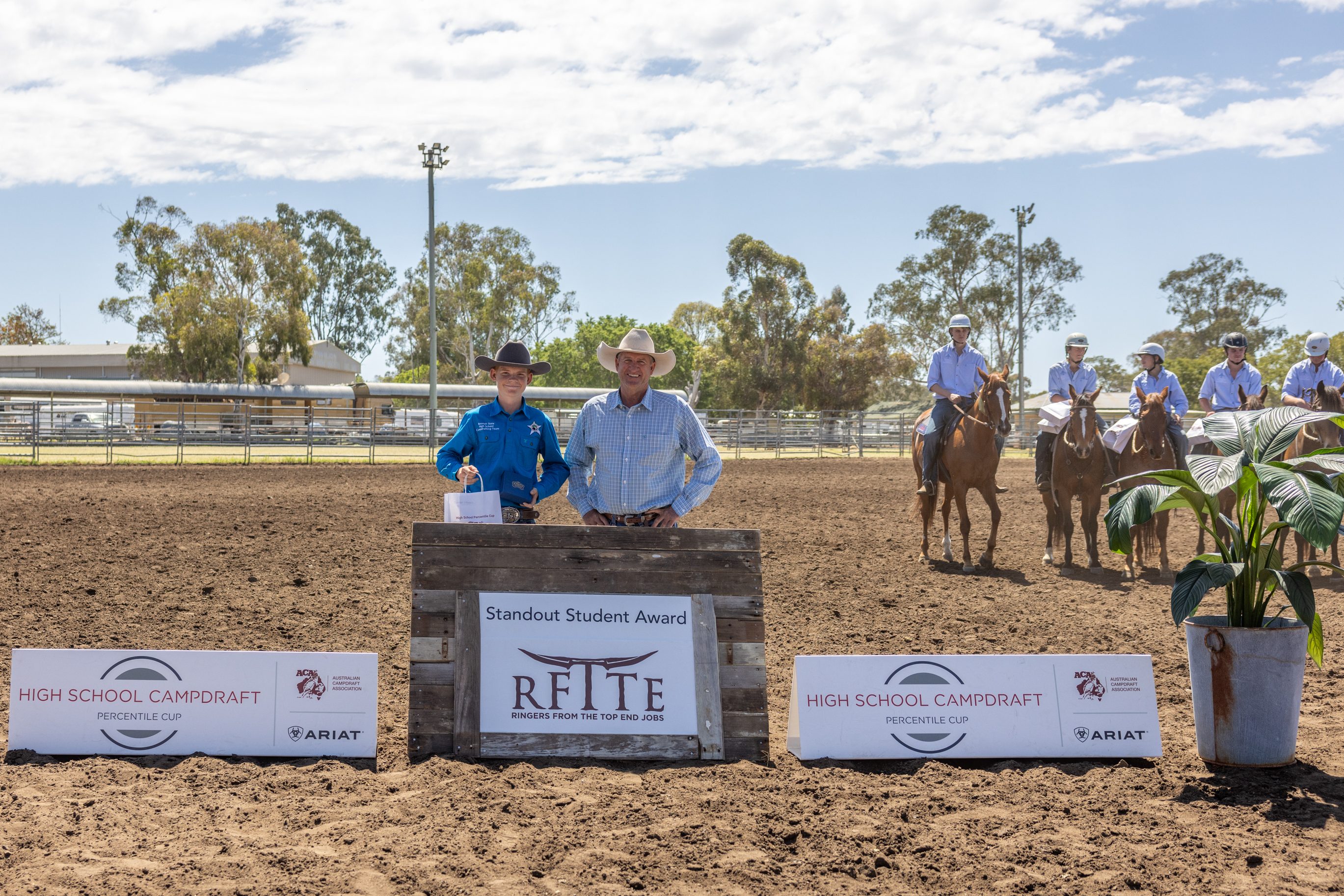 Hayden Tubman from Boonah State High School at the RFTTE Stand-Out Student Award presentation